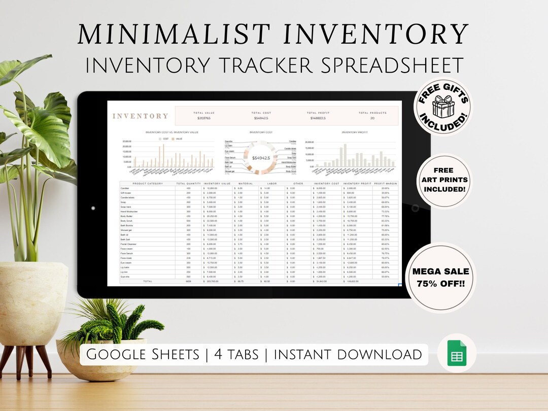Inventory Tracker Google Sheets Beginner-friendly Spreadsheet Nail Tech ...