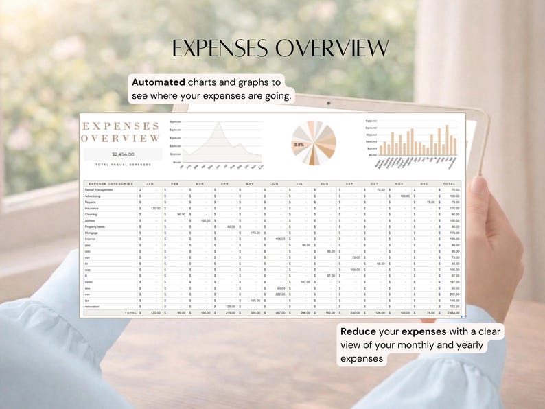 Easy Rental Income Spreadsheet Beginner Friendly Landlord Accounting Sheet Single Property Rent Tracker Passive Income Manager Google Sheets image 5
