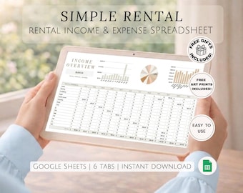 Einfache Tabelle der Mieteinnahmen Anfängerfreundliches Buchhaltungsblatt für einzelne Objekte Renten-Tracker pauschaler Einkommens-Manager Google Sheets