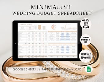 Wedding Budget Google Sheets Spreadsheet for Couples Beginner Friendly Financial Planner Template Easy to Use Customizable Bridal Finance