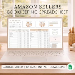 Kalkylblad för e-handelsbokföring Intäktskostnadsspårning Finansorganisatör för webbutik Säljarredovisning Google Sheets för Amazon-säljare