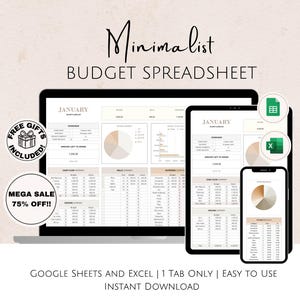 Maandelijkse wekelijkse Google Spreadsheets en Excel-begrotingsspreadsheet, besparingsuitgavenbudgettracker voor balans werk en privé, tweewekelijkse budgetteringssjabloon