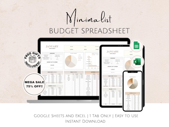 Monthly Weekly Google Sheets and Excel Budget Spreadsheet, Savings Expense Budget Tracker for Work Life Balance, Biweekly Budgeting Template