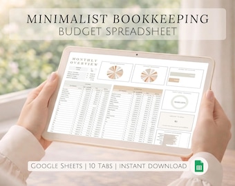Easy Bookkeeping Spreadsheet Beginner Friendly DIY Business Finance Income Log Simple Accounting Tracker Management Google Sheets Organizer