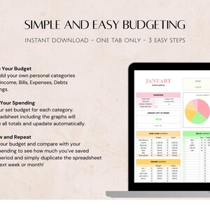 Budget One Page Examples One Page Monthly Budget Spreadsheet, Personal Professional Template ...