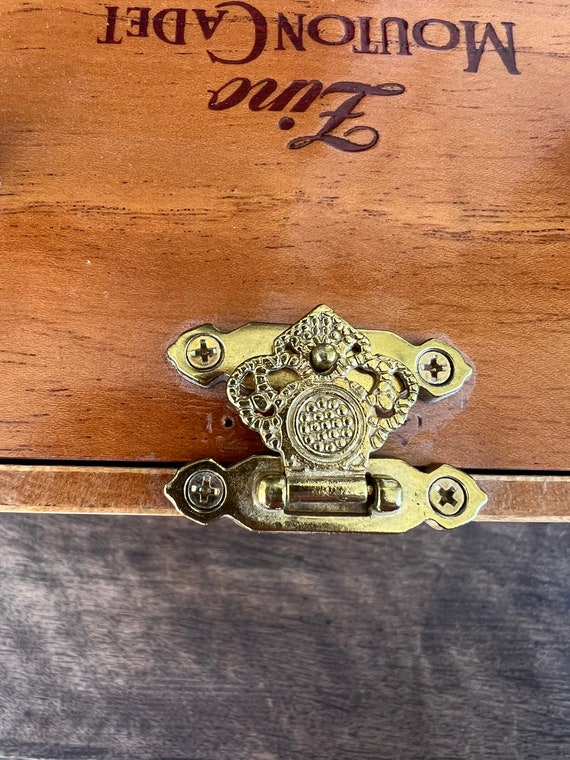 Zina Mouton Cadet VTG Cigar Box Purse Handmade On… - image 9