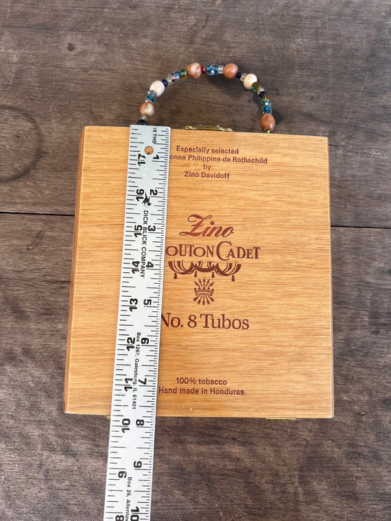Zina Mouton Cadet VTG Cigar Box Purse Handmade On… - image 8