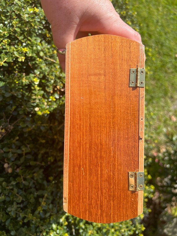 Zina Mouton Cadet VTG Cigar Box Purse Handmade On… - image 5