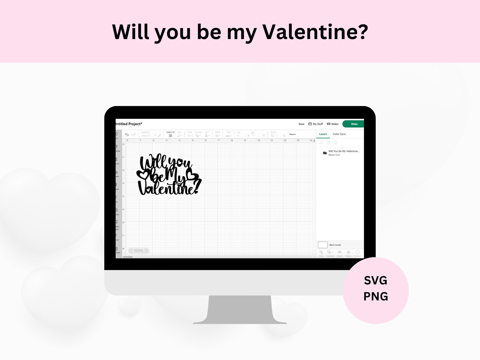 Will You Be My Valentine Svg Digital Download Valentine Cut File ...