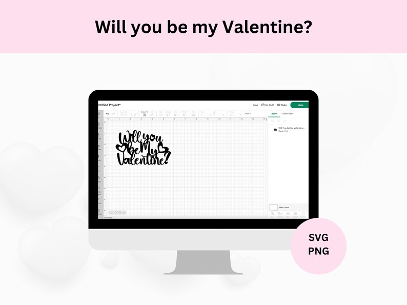 Will You Be My Valentine Svg Digital Download Valentine Cut File ...