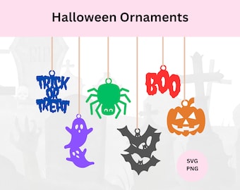 Halloween Ornaments Svg | Halloween Svg Bundle | Cut File Cricut | Halloween Decor Svg | Halloween tags | DIY party decor | Digital Download