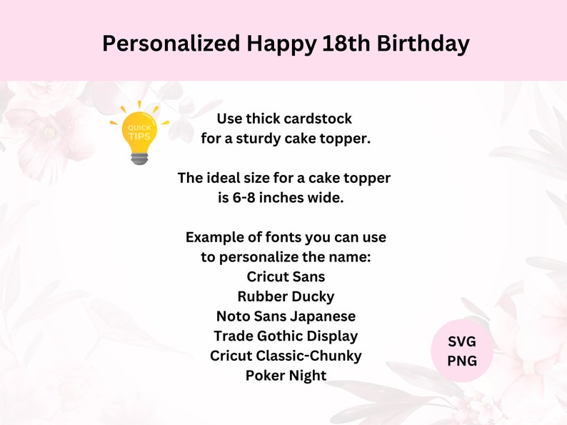 Personalized Happy 18th Birthday Svg | Digital Download | Personalized ...