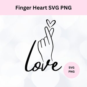 Finger-Herz-Svg | K-Pop Finger Herz geschnitten Datei | Digitaler Download | koreanisches Fingerherz | Liebe geschnitten Datei | Valentinstag SVG | Schneidedatei für Cricut | D008