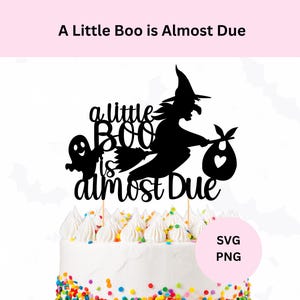 Un petit boo va bientôt arriver Svg | Fête de naissance d'Halloween | Décoration de gâteau SVG | Décoration de fête prénatale sur le thème d'Halloween | Téléchargement numérique