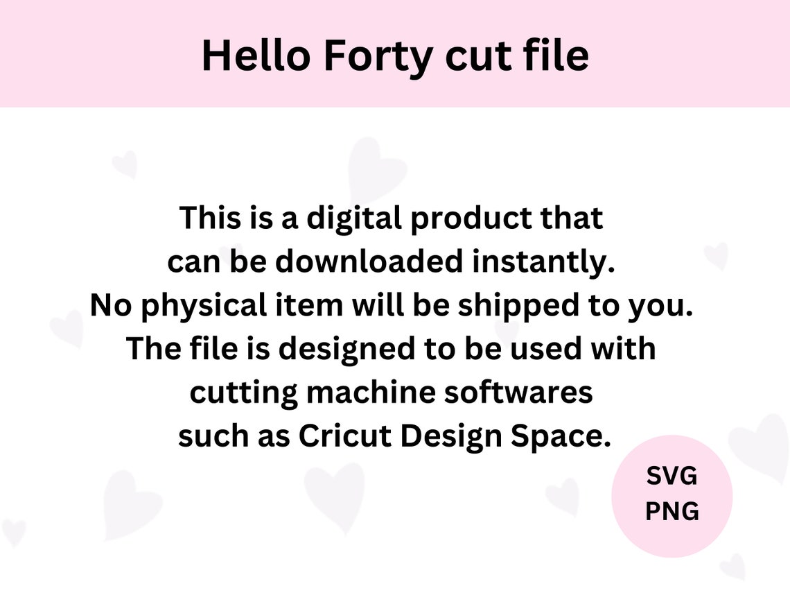 Hello Forty Cake Topper, Hello Forty Svg, 40th Birthday Cake Topper ...