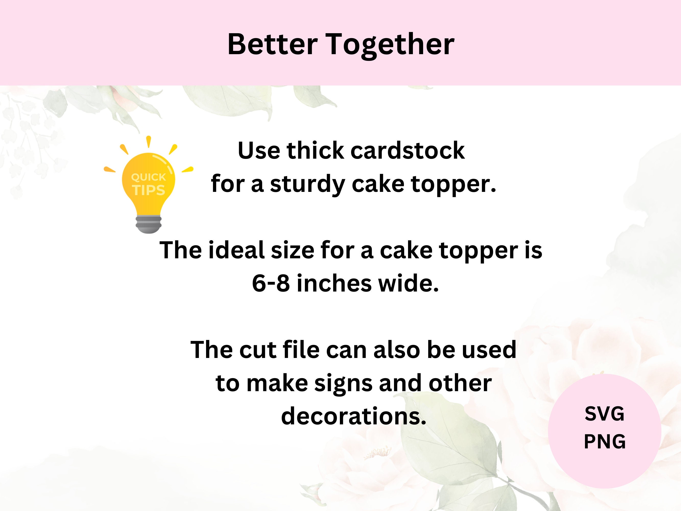 Better Together SVG Cut File, Wedding Cake Topper Svg, DIY Cake Topper ...
