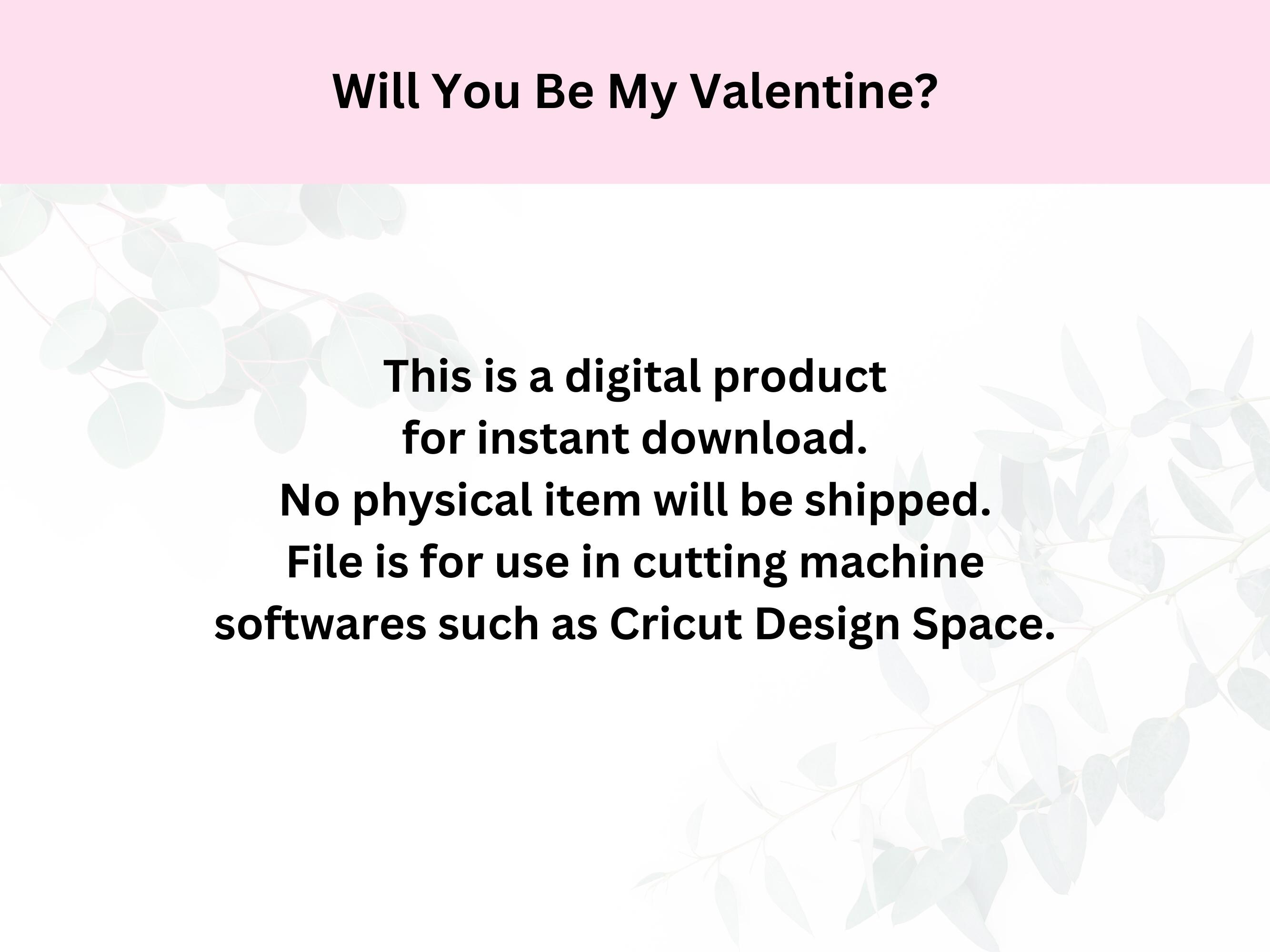 Layered Will You Be My Valentine Svg | Digital Download | Cake Topper ...