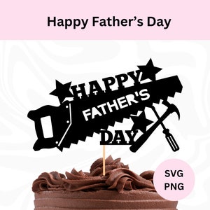 父の日おめでとう SVG | デジタルダウンロード | お父さんツール | 父の日 SVG PNG | お父さんツール | ケーキトッパー SVG