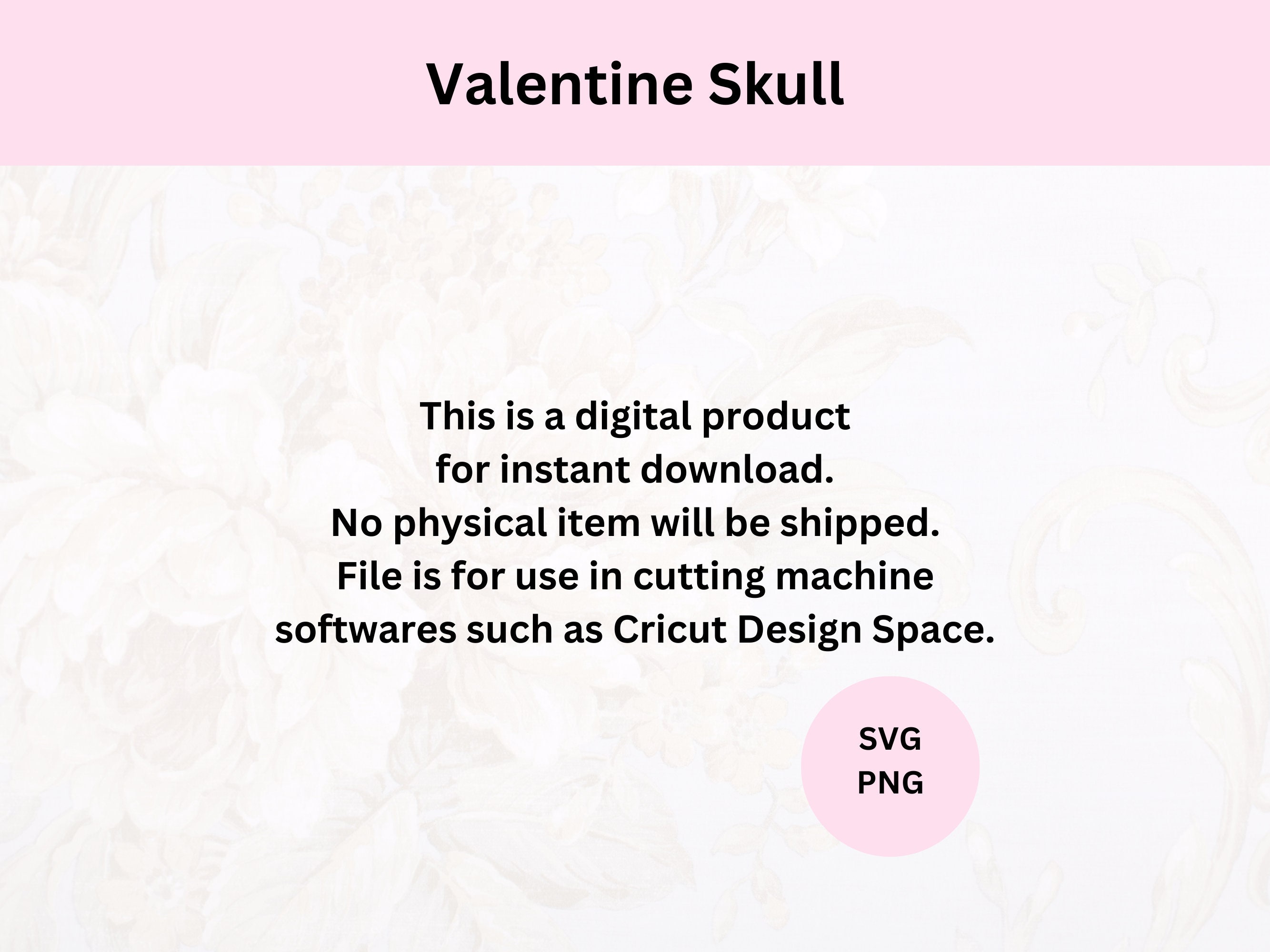 Valentine Skull Cake Topper Svg | Digital Download | Valentine Svg ...