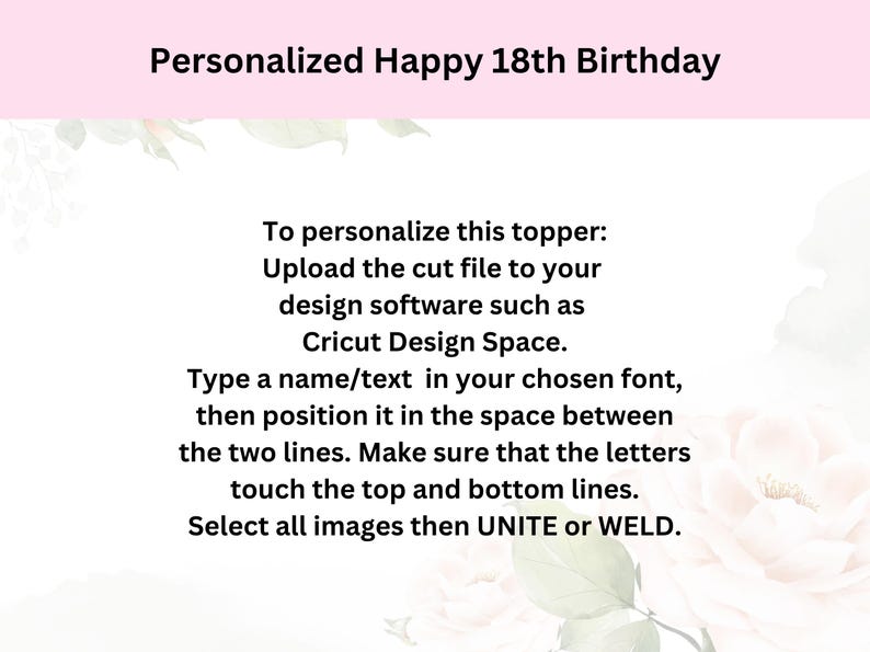 Personalized Happy 18th Birthday Svg | Digital Download | Cake Topper ...