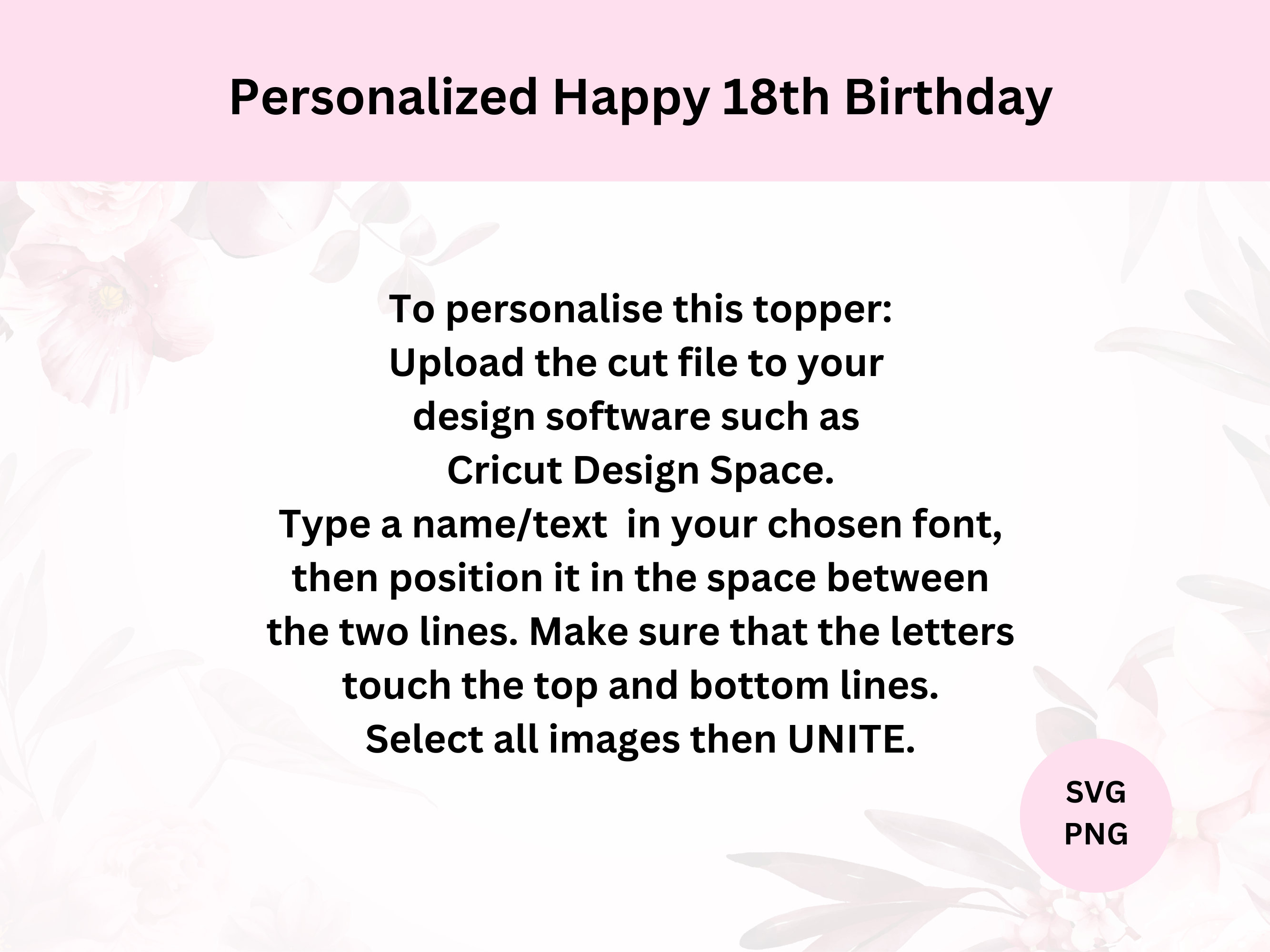 Personalized Happy 18th Birthday Svg | Digital Download | Personalized ...