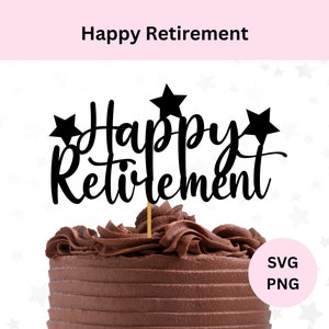 Fichier de coupe de bonne retraite, bonne retraite de gâteau SVG, de gâteau bricolage, téléchargement numérique, fichier de coupe de retraite