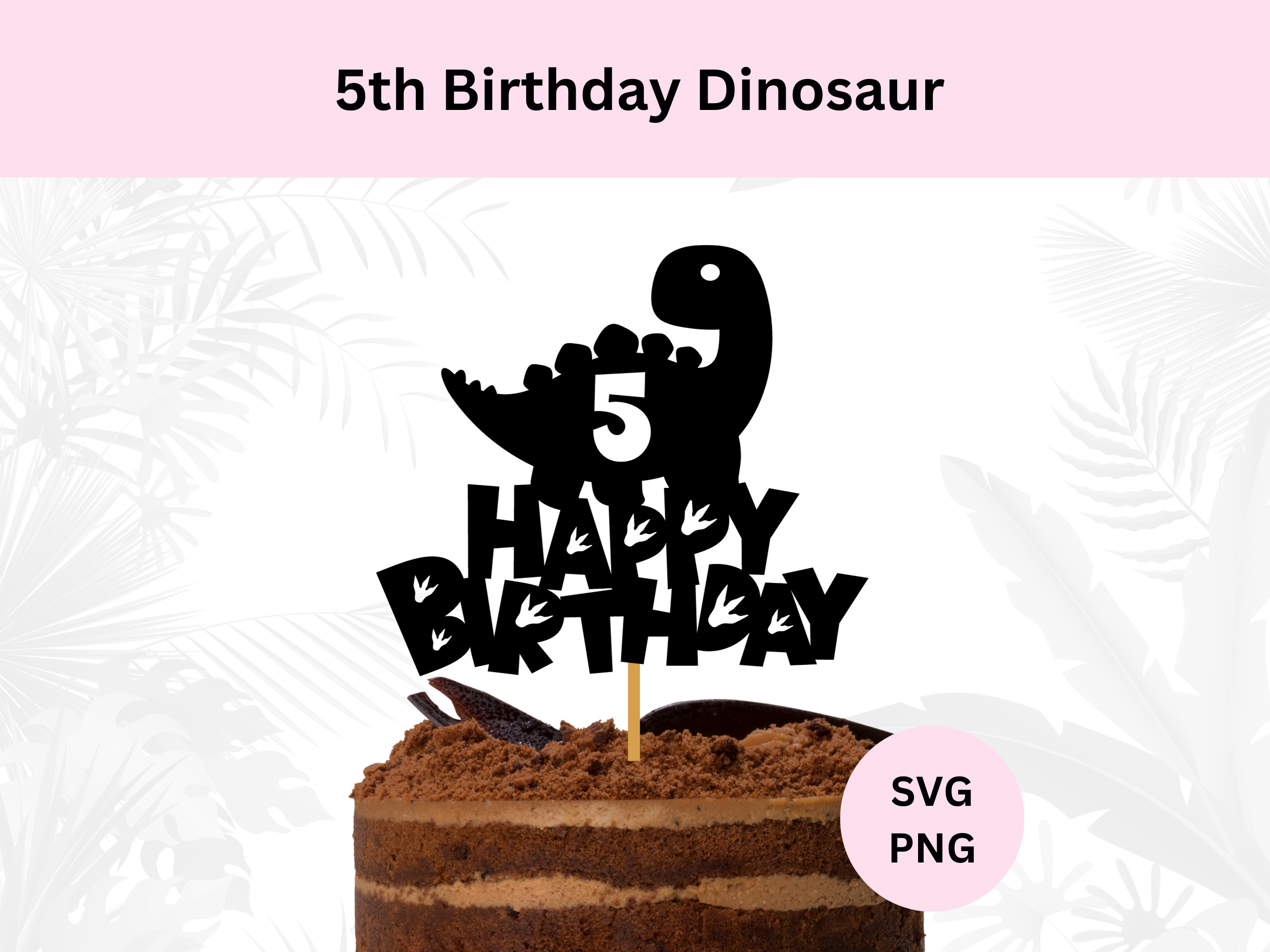 Kunggo KUNGOON 5th Birthday Dinosaur Balloons Set Dinosaur Decorations Boys