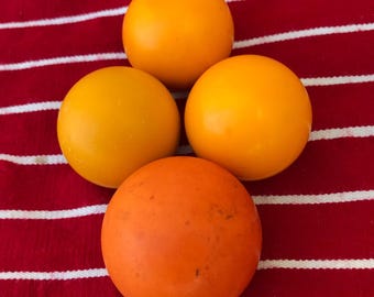 Bolas de baquelite catalina cor caramelo vintage, resina fenólica, 4 esferas, 516 gramas