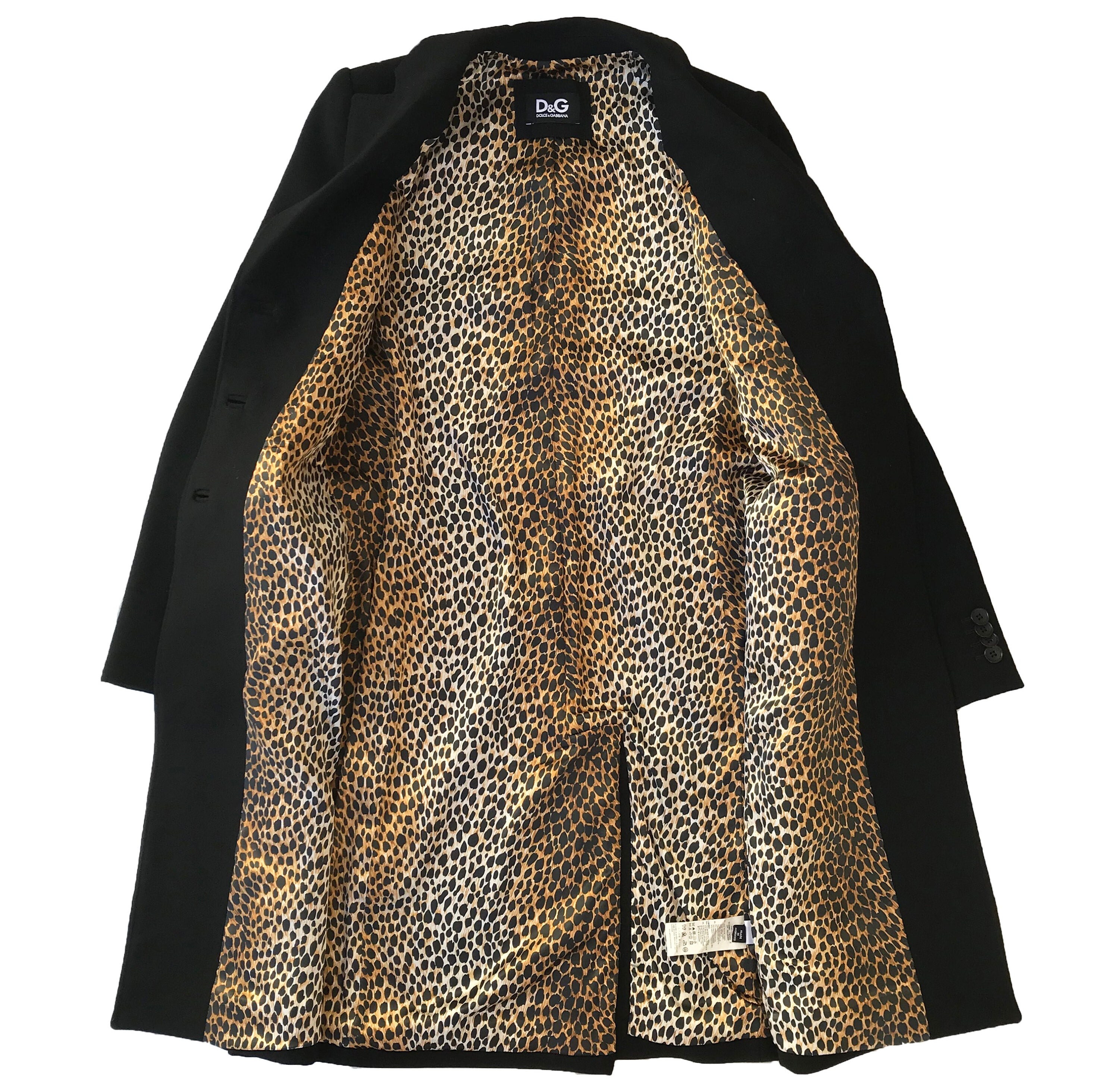Dolce and gabbana leopard coat hot sale