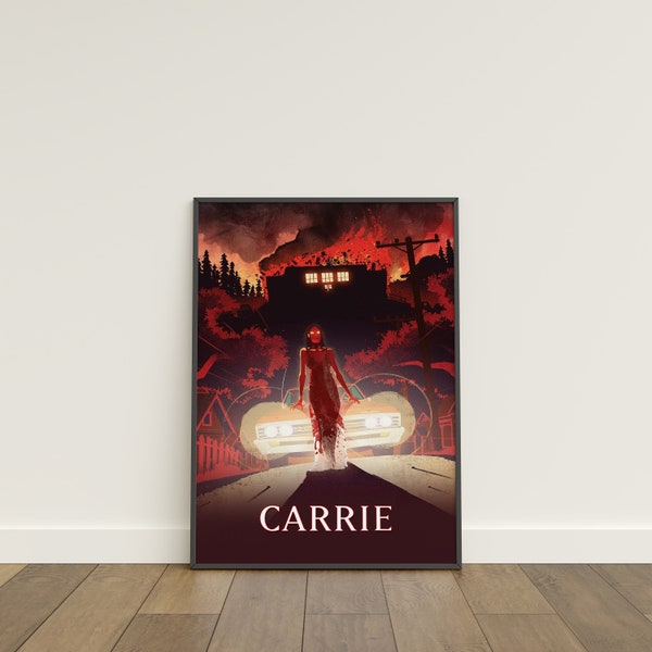 Carrie Poster, Wall Art, Canvas & Fine Art Print, Home Decor, Movie poster gift