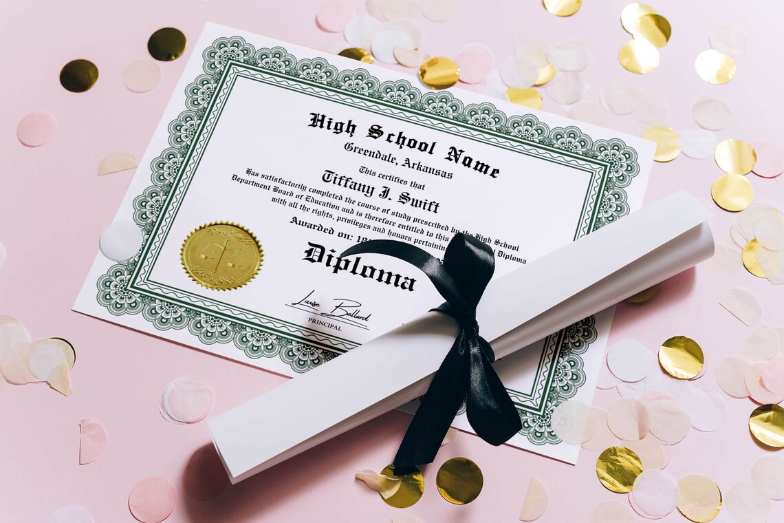 High School Diploma Template Download, Home School Diploma, Replacement