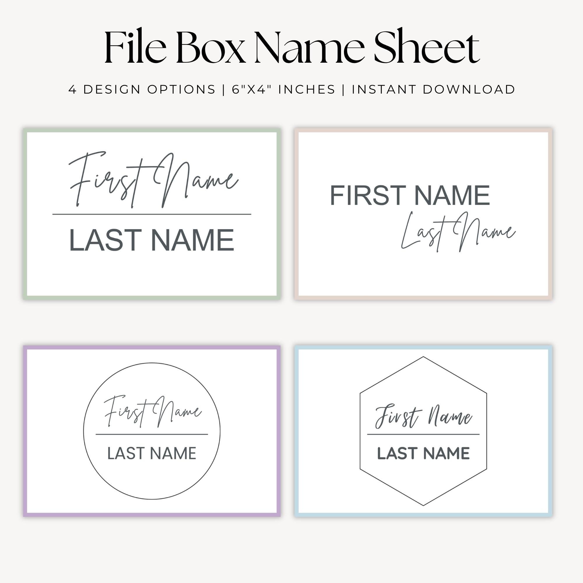 Editable Memory Box Starter Kit, File Cover Pages, Tabs & Box Label ...