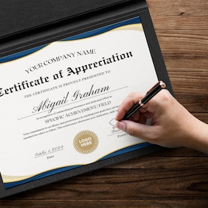 Faculty Achievement Award - Editable Certificate for Educational Institutions