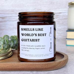 Smells Like World&#39;s Best Guitarist Gift - Musician Gift - Guitar Player Gift - Music Lover Gift - Birthday Gift
