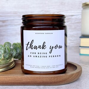 Thank You Candle Gift For BestFriend, Sister Gifts, Thank You Candle For Coworkers, Appreciation Gifts For Women, Teacher, Her, Him, Coach