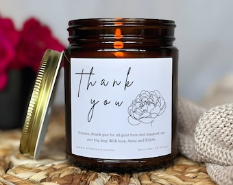 Personalized Thank You Gift Scented Candle, Gifts for Best Friends, Sister Gifts, Christmas Gifts, Toxin-Free and Eco-Friendly