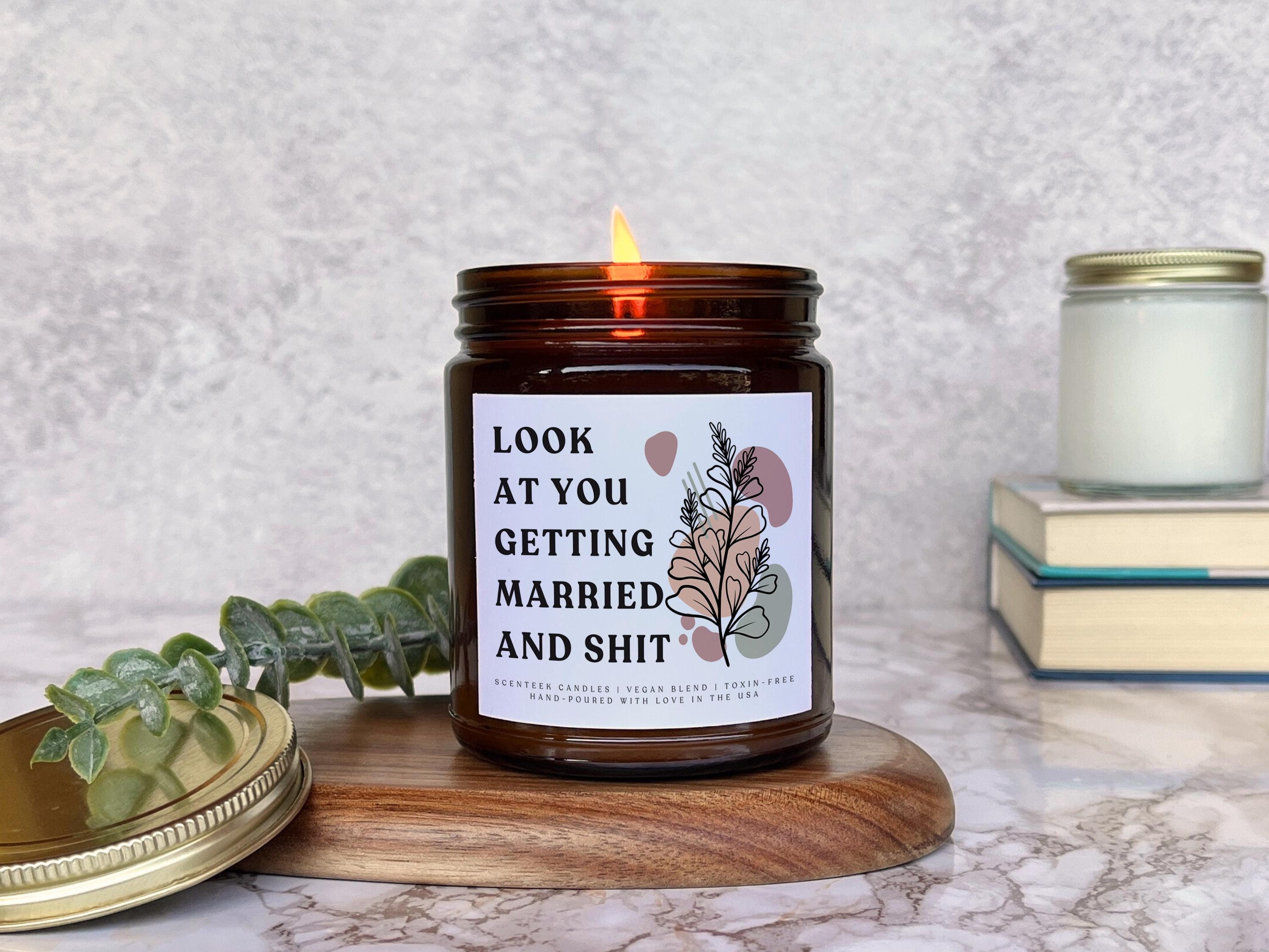 Personalized Candle: Custom Text, Vegan Coconut Apricot Wax