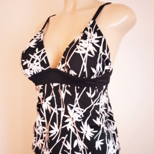 Printed Crisscross Back Tankini Set