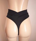 High Waist Thong Bikini Bottom, Crisscross Waist Swimwear Bottoms, Crossover Bikini Bottoms, Custom Made swimsuits