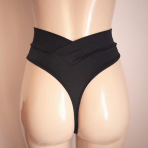 High Waist Thong Bikini Bottom, Crisscross Waist Swimwear Bottoms, Crossover Bikini Bottoms, Custom Made swimsuits