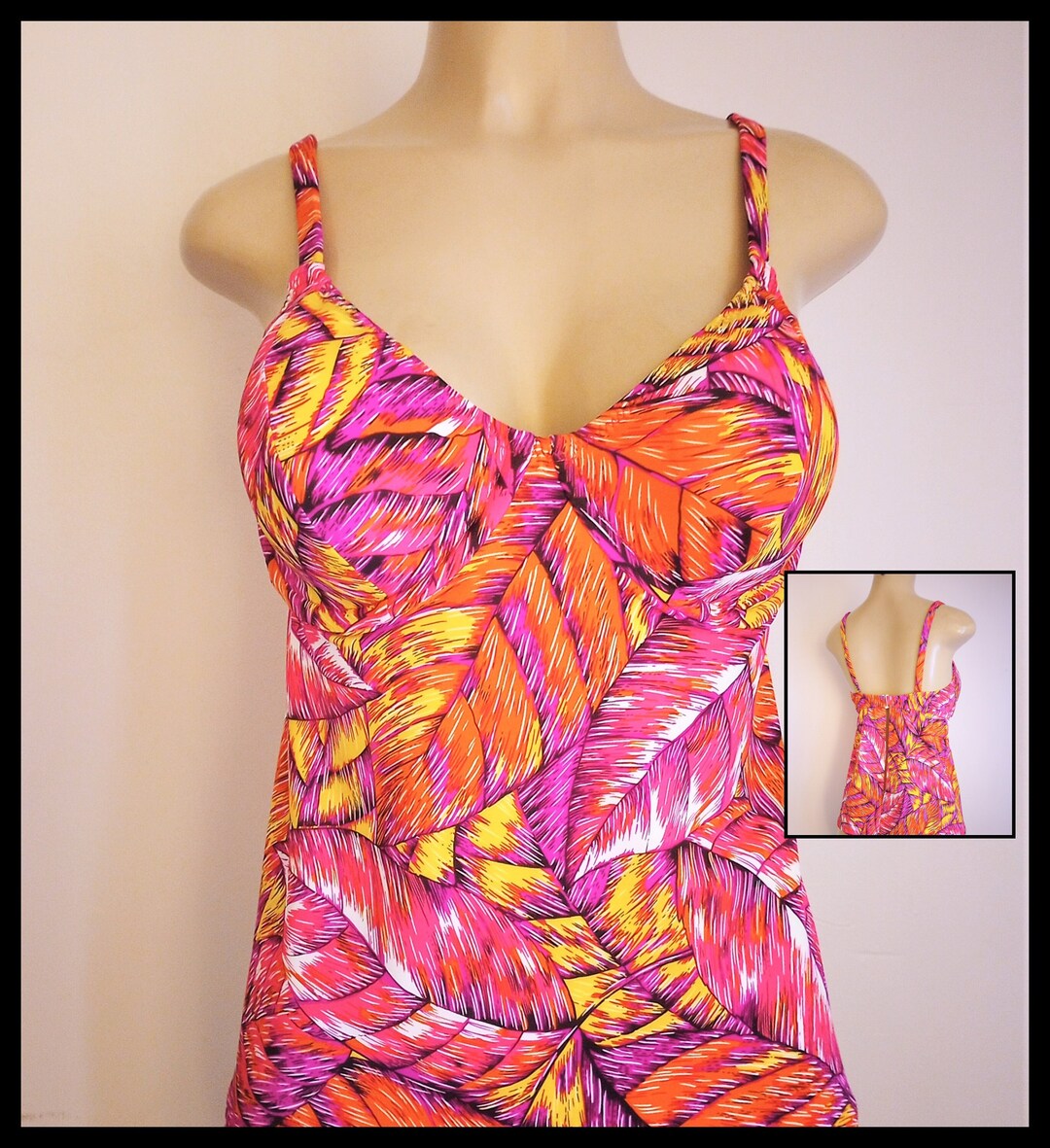 Underwire Open Back Tankinis Bigger Busts Swimwear Top Apron Etsy