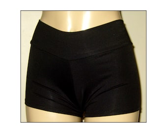 High Waisted Swim Shorts: Banded Waist, Full Coverage Swimwear