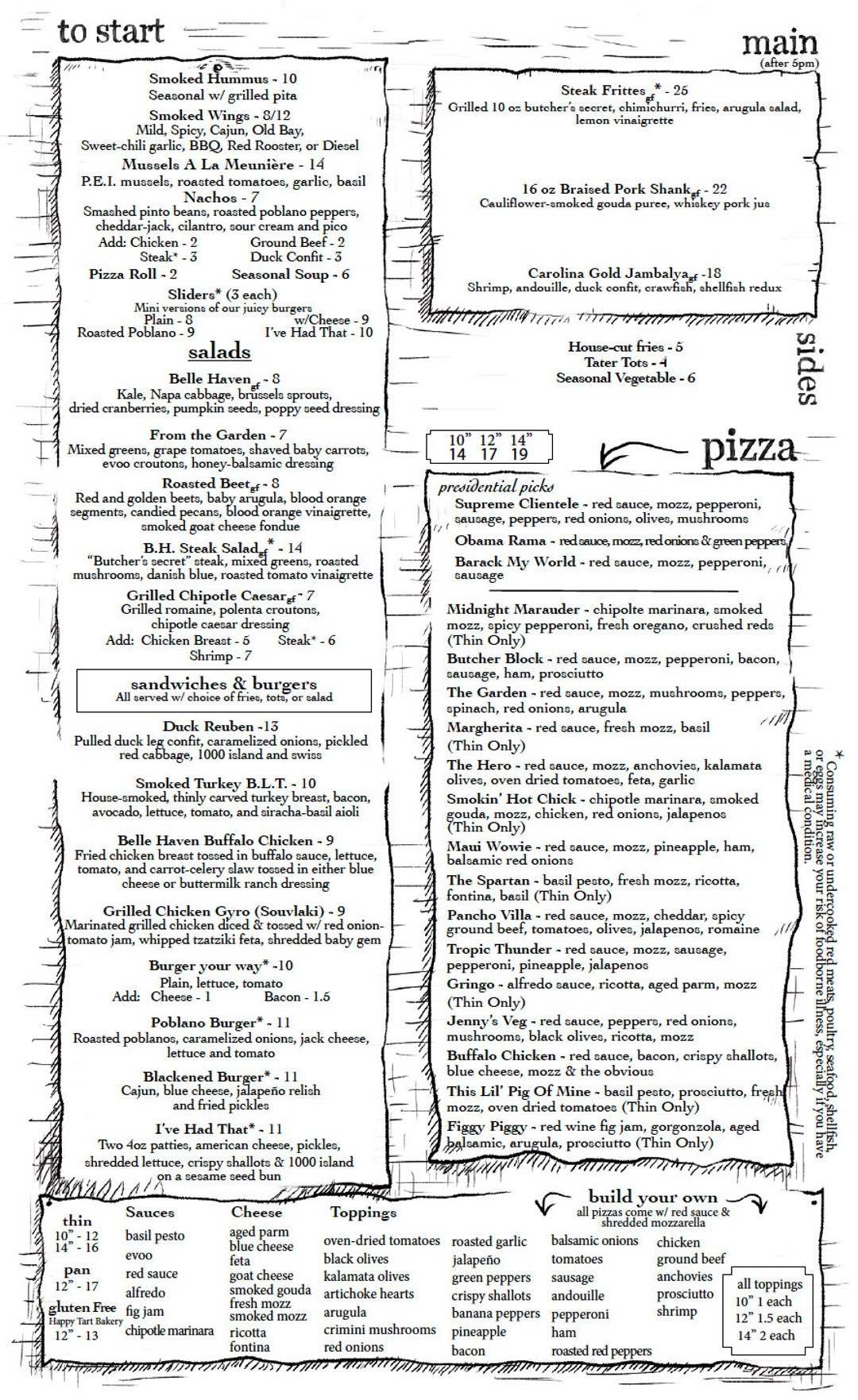 Pizza Restaurant Menu Template - Etsy