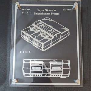 Laser Engraved Super Nintendo patent sign