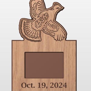 Grouse Tail Mounting Plaque Personalized, Custom Order