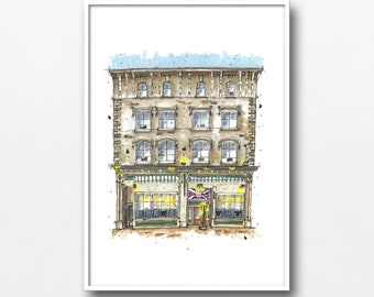 Split Crow Pub, Halifax, Urban sketch, Art print, Downtown Sketcher, Wynand van Niekerk