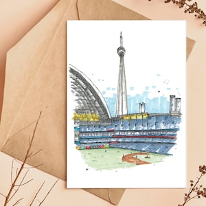 Jeu de balle au Rogers Centre, à Toronto, carte de vœux