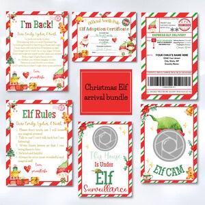 Kerst Elf aankomstbrief, elf kit, Brief van de Kerstman, elf afdrukbaar, elf welkomstbrief, elf rapportkaart, elf retourbrief