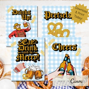 Oktoberfest party, Beer fest, Oktoberfest party decor, Printable party decor, Oktoberfest decor, Oktoberfest signs, Oktoberfest flyer