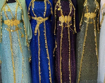 Kurdisches Kleid Traditioneller Kaftan Abaya, Kras Fistan Newroz Hochzeits-Outfit Komplettset Einheitsgröße